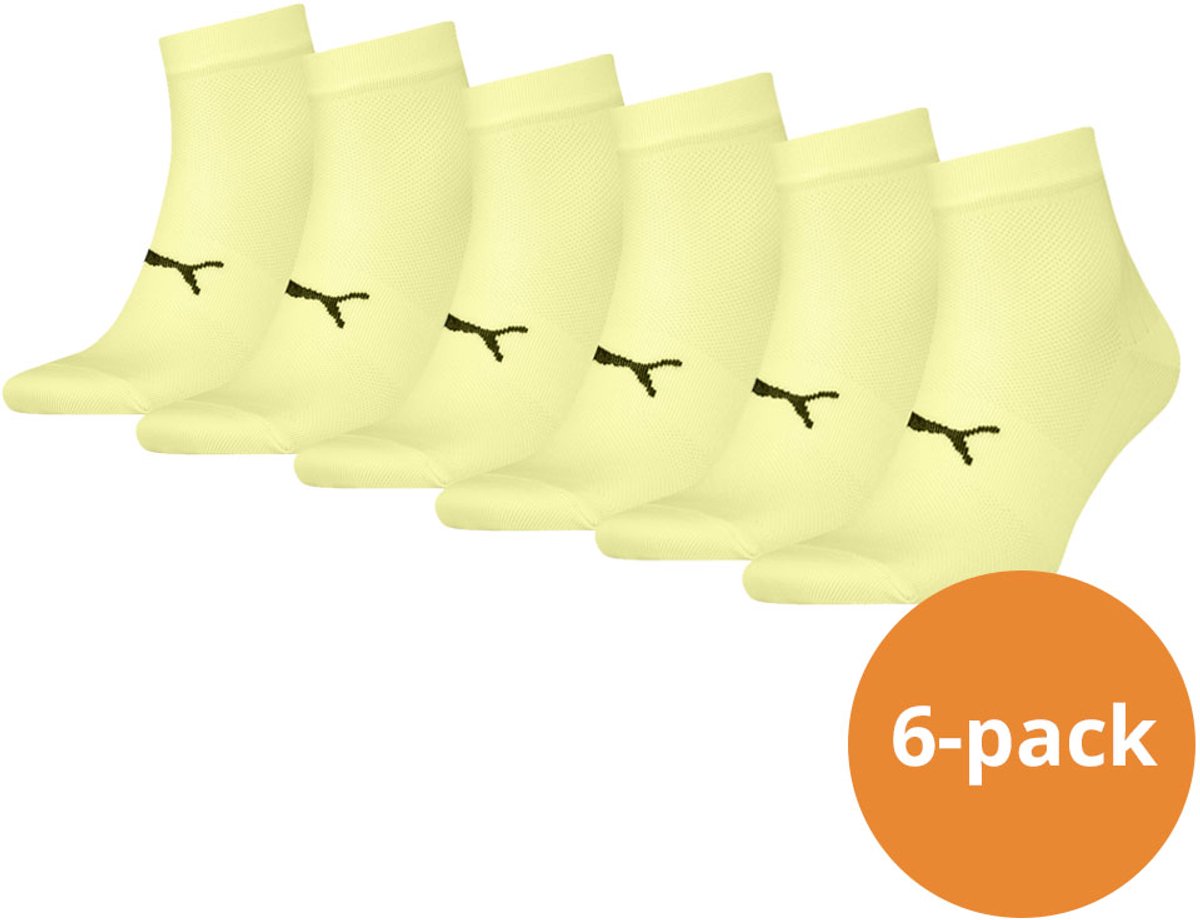 Puma Sport Quartersokken Light 6-pack -35/38 Geel