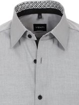 Zilver Overhemd Heren Strijkvrij Modern Fit Venti - M
