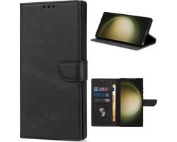 Solidenz hoesje - Geschikt voor Samsung Galaxy S22 Ultra - Bookcase - Zwart