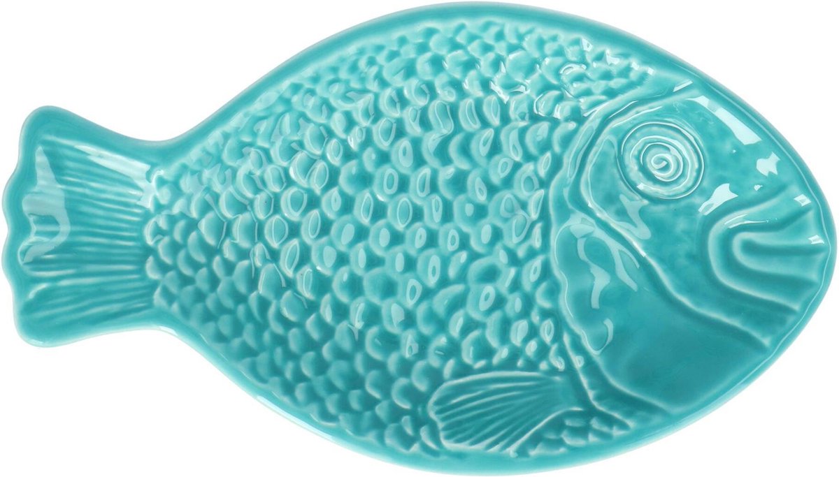 Duro Ceramics - Schaal Fish turquoise 23,5cm - Schalen