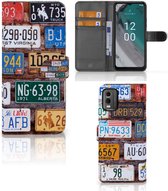 Wallet Book Case Geschikt voor Nokia C32 GSM Hoesje Kentekenplaten