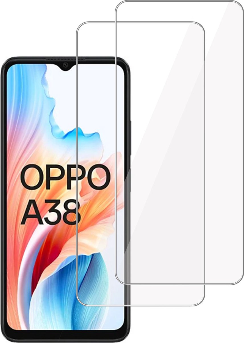 2x Screenprotector geschikt voor Oppo A38 4G – Gehard Glas - Proteqt+