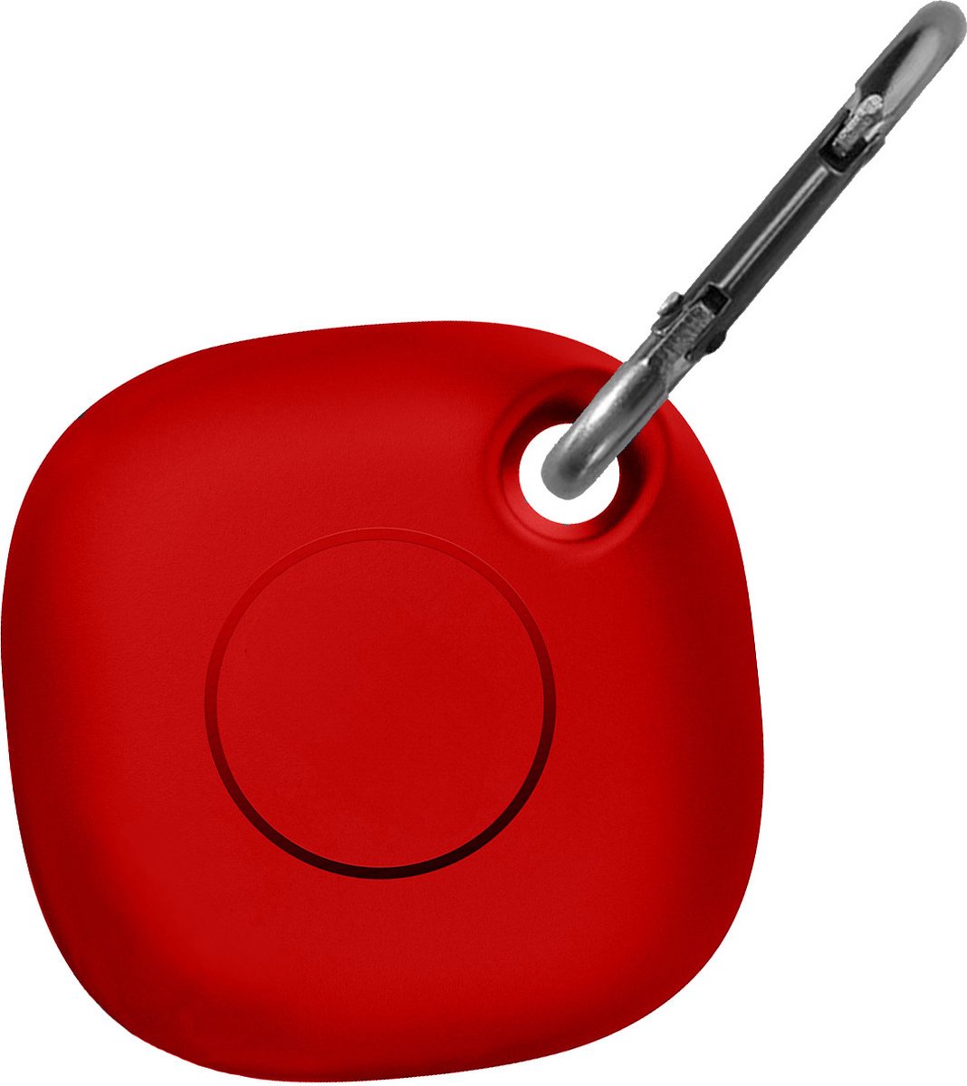 Hoesje Siliconen Geschikt voor Samsung Galaxy SmartTag+ - Sleutelhanger Hoes Geschikt voor Samsung Galaxy SmartTag+ - Rood