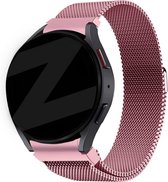 Bandz Milanese loop band geschikt voor Galaxy Watch 6 / 6 Classic / 5 40mm & 44mm / 5 Pro / 4 & Watch 4 Classic - Hoogwaardig gevlochten staal materiaal - Milanees bandje met magneetsluiting - roze