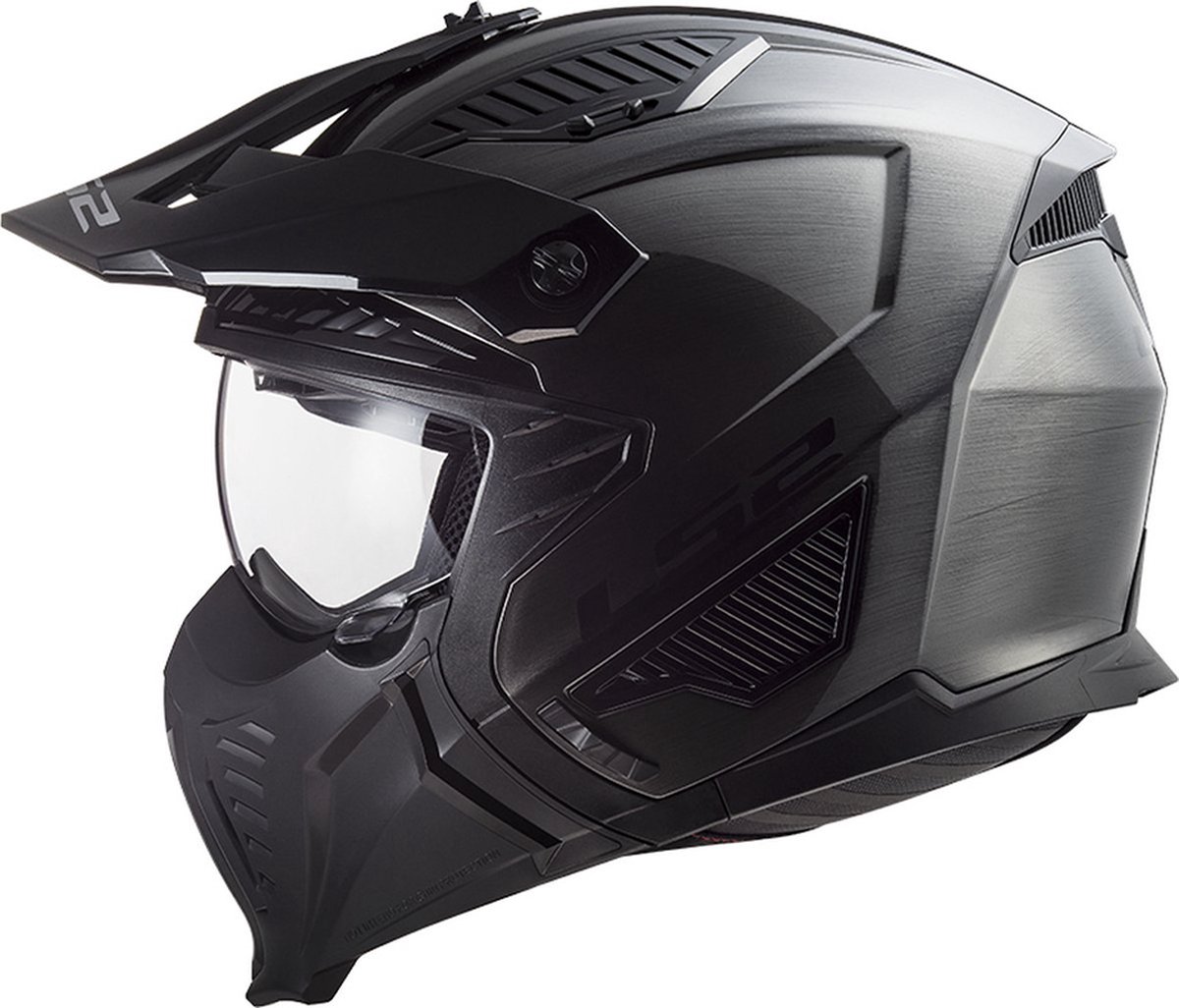 LS2 Helm Drifter Jeans OF606 titanium maat XL