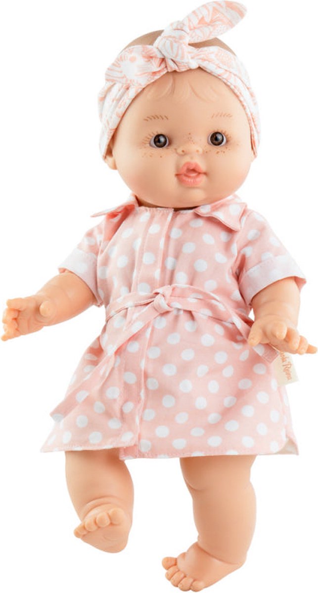 Paola Reina Gordi Paqui babypop licht meisje met kledij 34cm