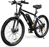 HITWAY Elektrische fiets - Ebike - 26"*3.0 - 11.2 Ah - tot 35-90 km - 7 versnellingen - Zwart