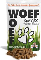 Woef Woef Snacks Hondensnacks Paarden Trainers - 1.00 KG - Trainingsnacks Hondensnoepjes - Gedroogd vlees - Paardenvlees - vanaf 3 maanden - Geen toevoegingen