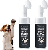 2 stuks huisdierpootreiniger | 100 ml pootreiniger voor honden | Paw Cleaner voor huisdieren, badverzorging voor huisdieren, met siliconen borstel, Paw...