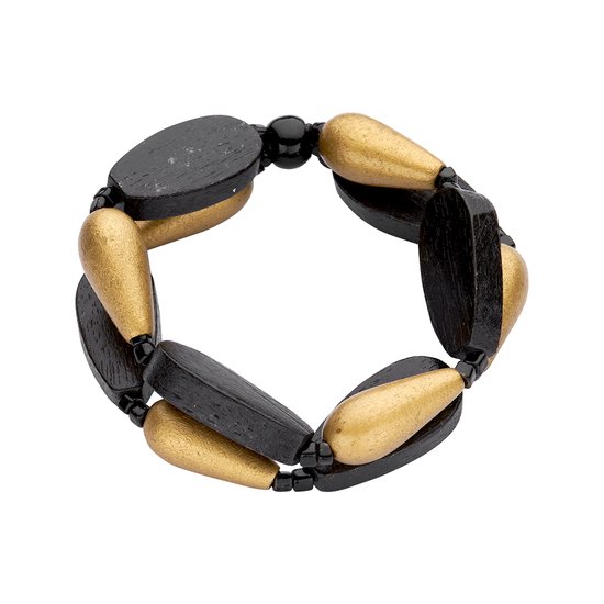 Les Cordes - ULTAN (AB) - Armband - Zwart - Hout - Juwelen - Sieraden - Dames