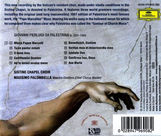 Sistine Chapel Choir: Palestrina (PL) [CD]