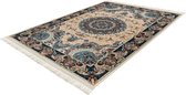 Lalee Oriental Perzisch Vloerkleed - oosters- hoge kwaliteit- hoge dichtheid- franjes- klassieke karpet- handmade look- 160x230 cm beige blauw