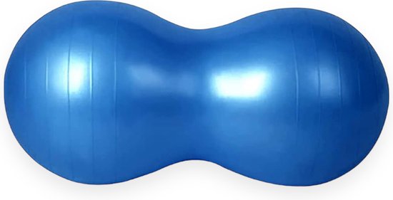 Padisport peanut yoga bal 90x45cm Blauw - zwangerschapsbal - pilates bal - oefenbal - fitnessbal - evenwichtsbal - zwangerschaps bal - yoga bal 90 cm - yoga bal blauw - yoga - fitness - blauw van Padisport — afbeelding 4