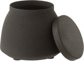 J-Line Pot A Provision Metal Brillant Noir Small