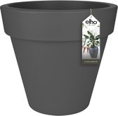 Elho Pure Round 50 - Grote Bloempot voor Binnen & Buiten - Gemaakt van Gereycled Plastic - Ø 49.0 x H 44.4 cm - Antraciet