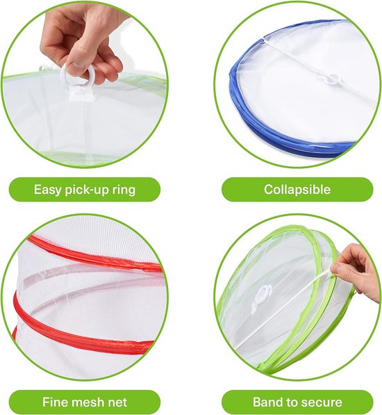 Pakket van 5 PopUp Covers, Vliegenbescherming, Taartafdekking