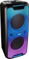 Medion Party Speaker (P61080) - Enceinte Bluetooth sans fil - Party Box avec microphone - Système karaoké - Siècle des Lumières LED - Rechargeable