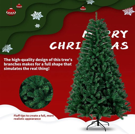 Sapin de Noël artificiel, sapin de Noël en PVC de 180 cm avec 1300 branches  et système... | bol