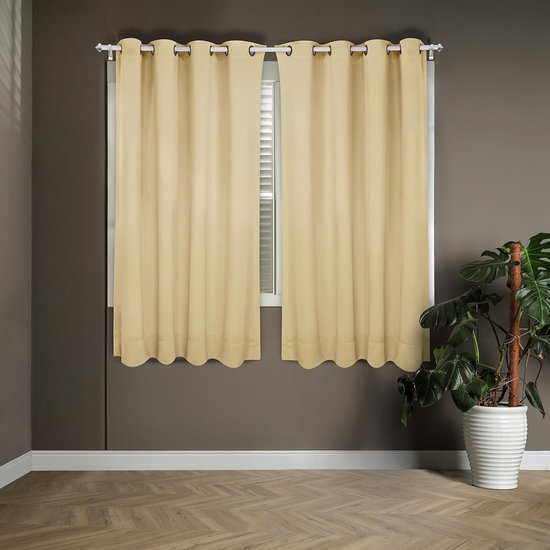 Kotile Tende color tortora lunghe 160 cm, in lamina d'argento metallizzata, con rami d'albero, tende per camera da letto, con occhielli per la privacy, tende semitrasparenti, 2 pannelli, 132 x 160 cm