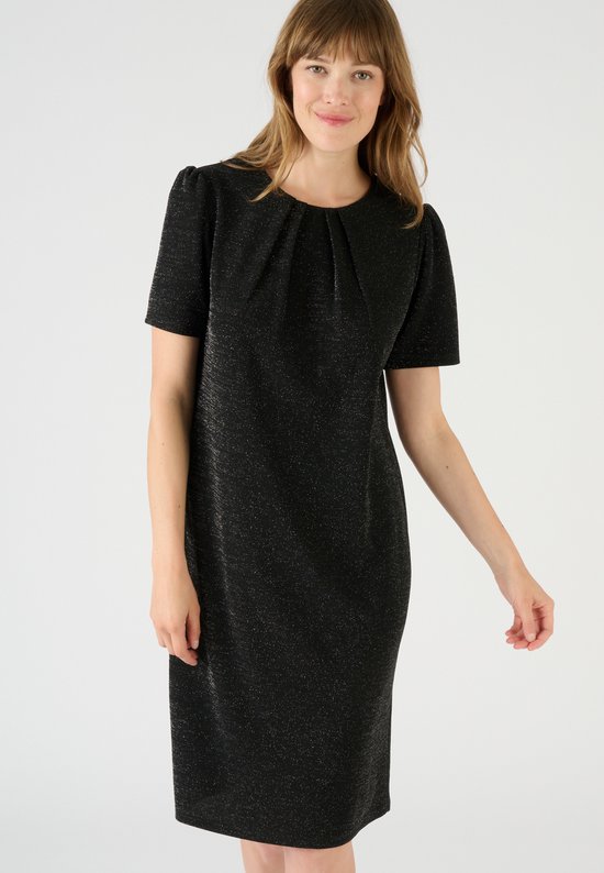 Damart - Jurk van glinsterende mesh - Dames - Zwart - 46