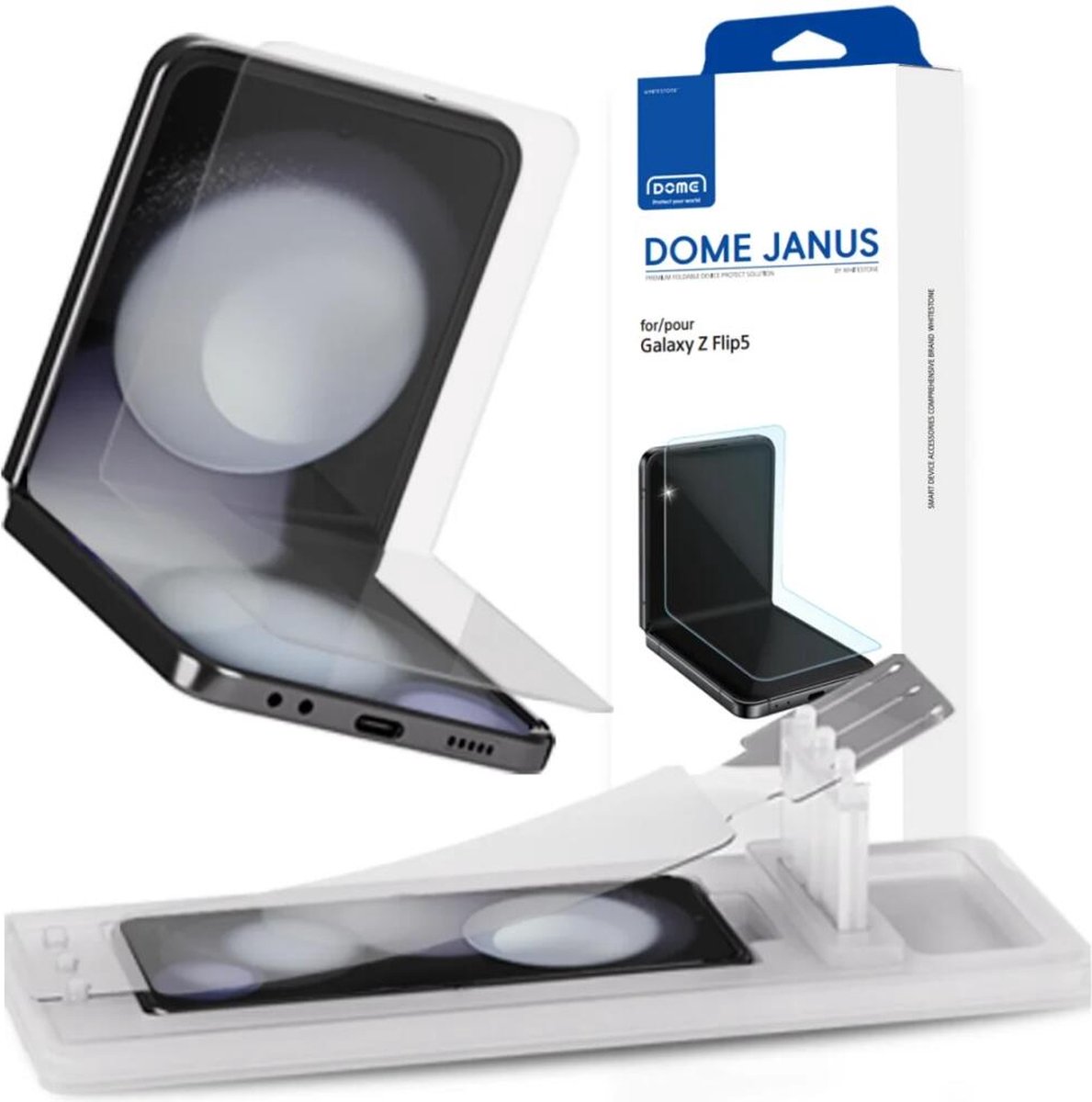 Whitestone Dome Janus Screen Protector Geschikt voor Samsung Galaxy Z Flip 5