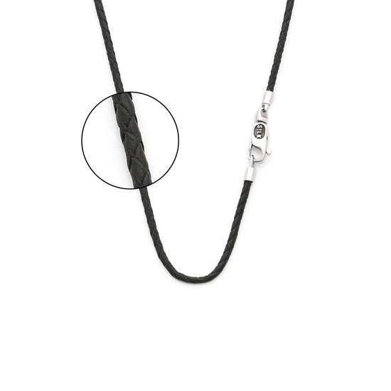 SILK Jewellery - Collier Noir - Racines - 820BLK.50 - Taille 50, 0
