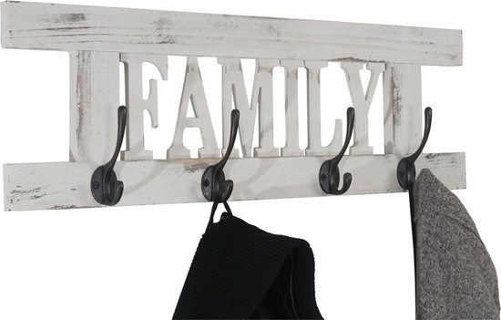 Cosmo Casa Ensemble d'armoire murale 2 pièces - Panneau d'armoire Home + Famille - Shabby - Look Vintage - Wit