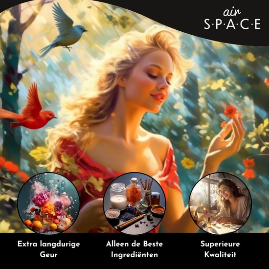 Air Space - Parfum - Geurstokjes - Huisgeur - Huisparfum - Spa Therapy - Hammam - Vierkant - 100ml - Air Space