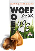 Woef Woef Snacks Hondensnacks Varkensoren XXL - 6 stuks - Kauwsnacks Gedroogd vlees Varken Alle honden vanaf 10kg Geen toevoegingen