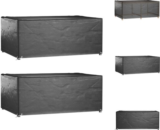Waterdichte buitentafelhoezen van 200 x 140 x 100 cm, waterdichte tuinmeubelhoes, terrasset hoes voor buiten tuinmeubelen, winddicht, rechthoekige Qutdoor rotan bankhoes