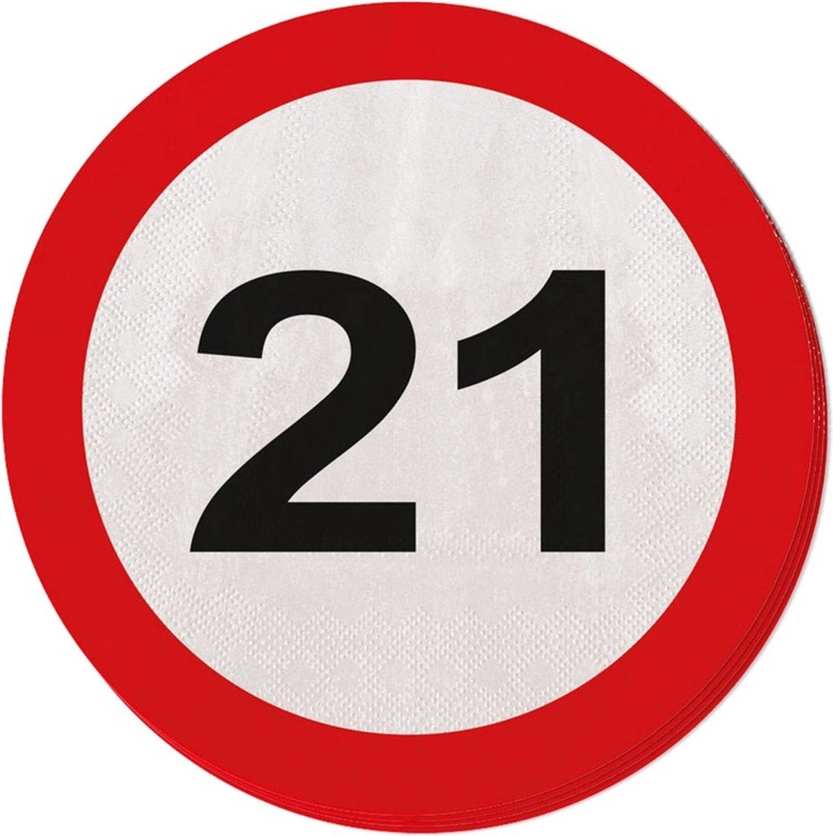 Servetten verkeersborden 21 jaar