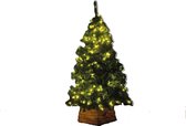 Perel Sapin de Noël artificiel Ottawa avec éclairage LED, système d'installation simple, 180 cm