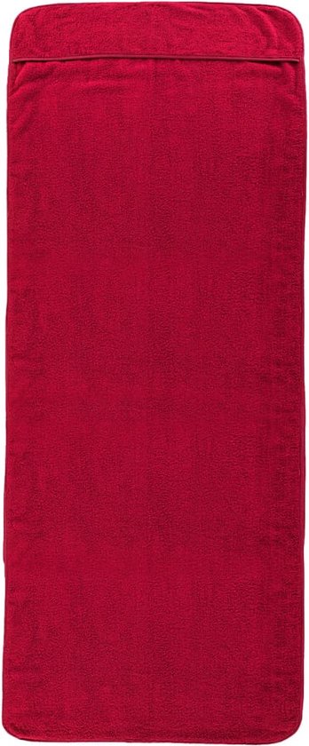 vidaXL Serviettes de plage - Bordeaux - 60 x 135 cm - Doux - Antidérapantes - Légères - Set de 4 - Serviette de plage