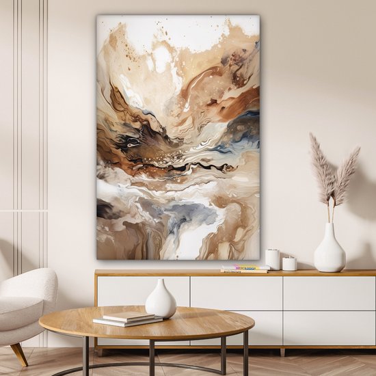 Cassis - Grand Tableau Abstrait Coloré Décoration Murale Tendance Salon Moderne