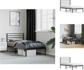 vidaXL Bedframe Klassiek - Metaal - 207x112x90 cm - Zwart - Geen matras inbegrepen - Bed