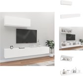 vidaXL Ensemble de meubles TV - Blanc - 100 x 30 x 30 cm - Bois d'ingénierie - 3 pièces - Meuble