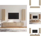 vidaXL TV-meubelset - 2x 100x30x30cm - 2x 30.5x30x110cm - Sonoma Eiken - Bewerkt hout - Kast