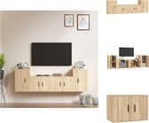 vidaXL TV-meubelset - Sonoma eiken - 4-delig- 2x 57x34.5x40cm - 2x 40x34.5x60cm - Kast