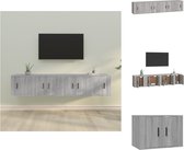 vidaXL Klassieke Tv-kast set - 57 x 34.5 x 40 cm - 40 x 34.5 x 40 cm - Grijs Sonoma Eiken - Kast