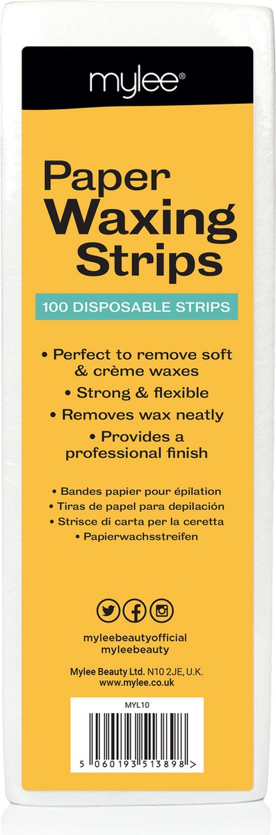 Mylee Professionele Papieren Waxstrips (pak van 100)-duurzaam en lichtgewicht, salon-kwaliteit, voor waxen thuis of in salon