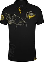 Hotspot Design Fishing Mania Catfish Poloshirt Met Korte Mouwen Zwart 2XL Man