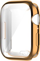 Watch case screenprotector - hoesje - geschikt voor Apple Watch Series 7/8/9 - 41 mm - rosegoud