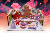 Advent box: Candyland met gekleurde LED-lichtjes - Kerstpakket knutselen - Kerstadvent box - Knutselbox 4+ - Knutselen voor kinderen - Advent knutselen kinderen