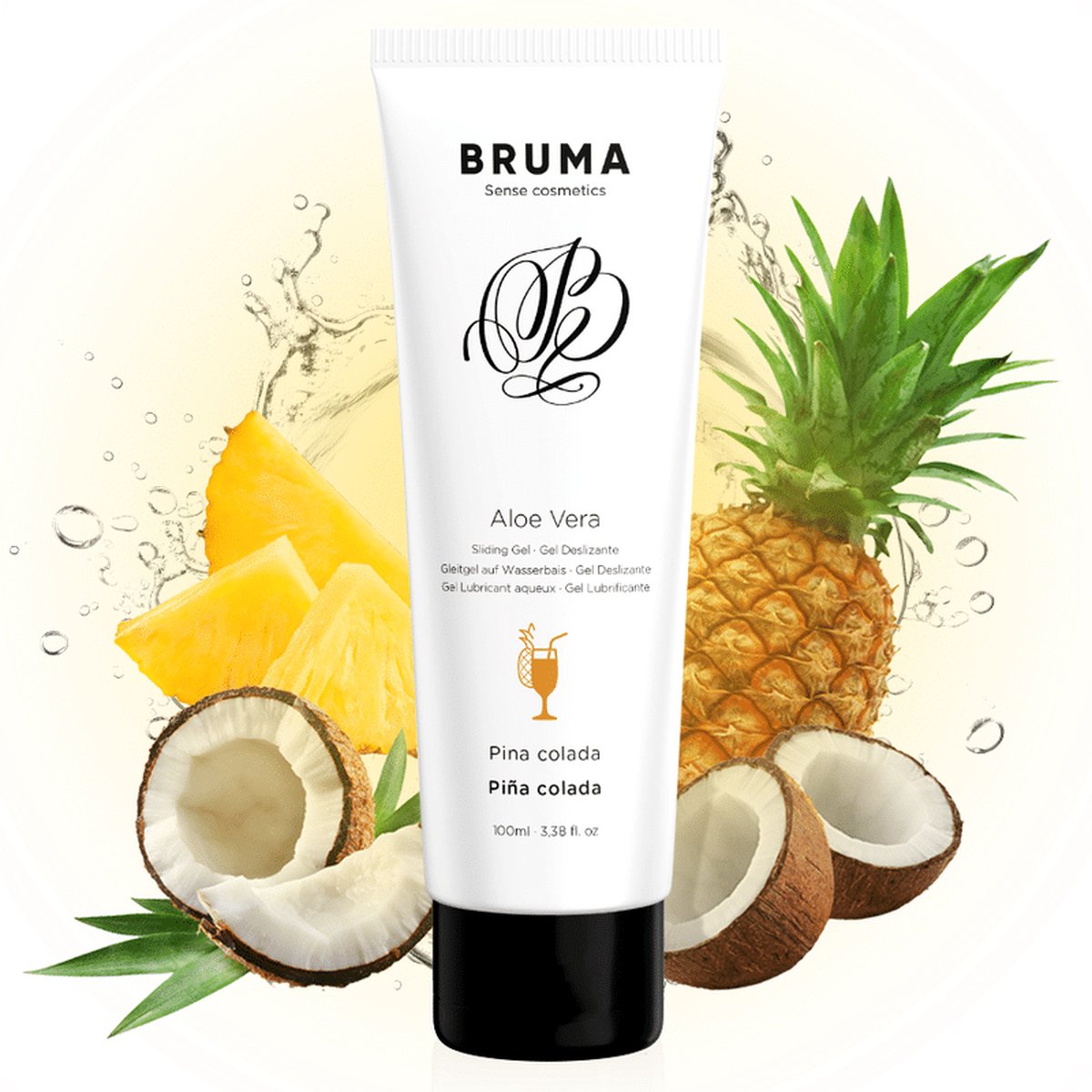 Goedkoopste BRUMA | Bruma - Aloe Vera Sliding Gel Pina Colada Flavor 100 Ml | Lubricant | Comfortable Intimacy Experience | Best Orgasm Experience