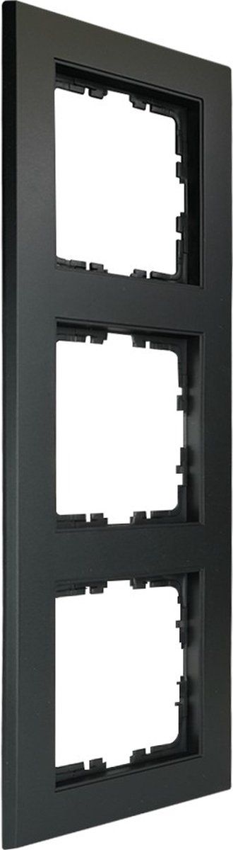 EMhub Quadro55 (by Kopp) afdekraam 3-voudig - zwart mat (4088090)