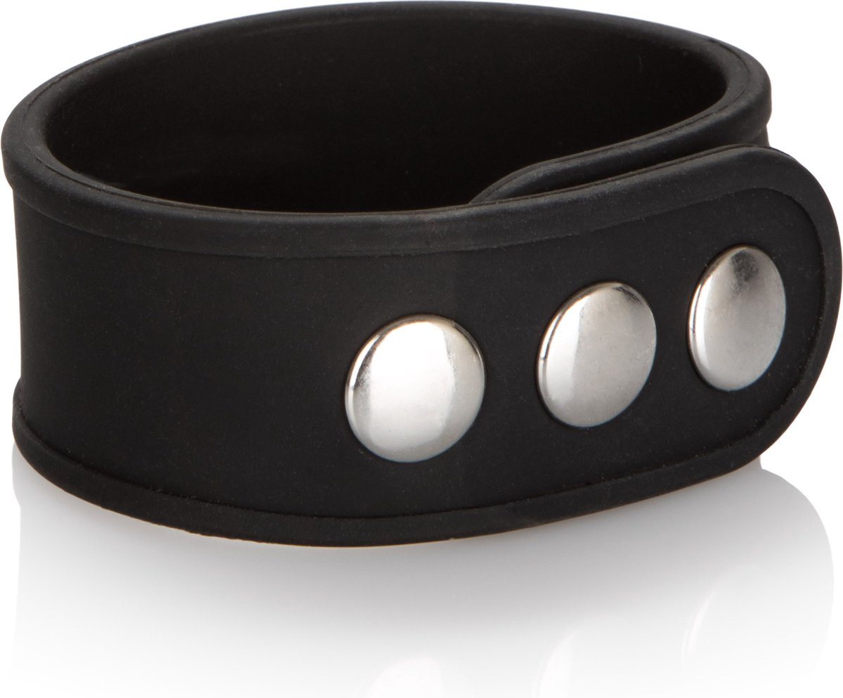 CalExotics - Silicone 3-Snap Erection Ring - Rings Zwart