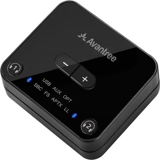 Equivera Bluetooth Transmitter Voor 2 Koptelefoons Bluetooth Receiver 2in1 bol