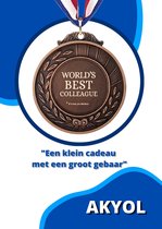 Akyol - werelds beste collega medaille bronskleuring - Collega - medewerkers - cadeau