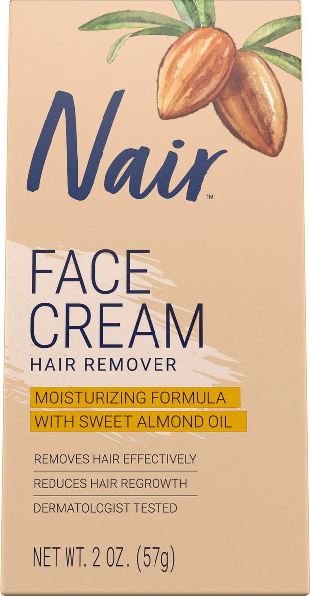 Nair - Moisturizing Facial Hair Removal Cream - Sweet Almond Oil