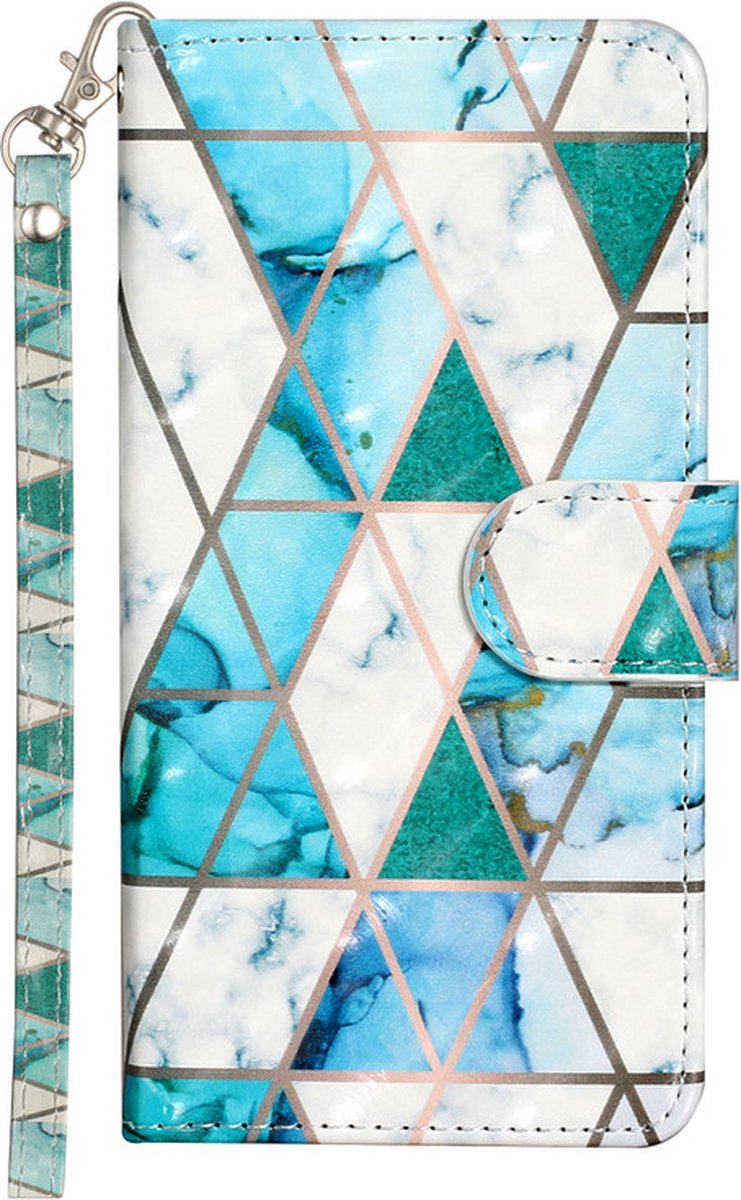 Bookcase hoesje met print Green Triangle Geschikt voor: Samsung Galaxy A22 5G
